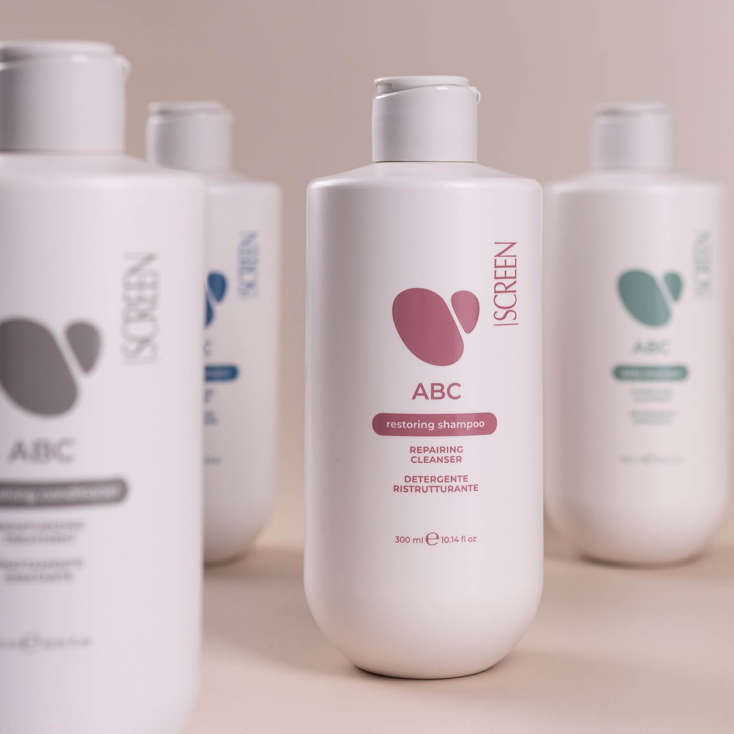 Живильний та відновлюючий шампунь для фарбованого та пошкодженого волосся SCREEN ABC Restoring Shampoo, 300 ml - 2